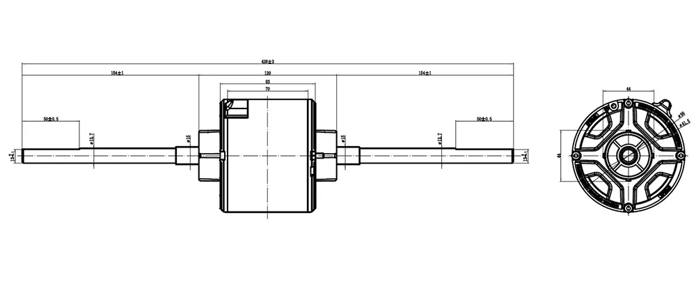 ECM01098NB012018002 double shafts